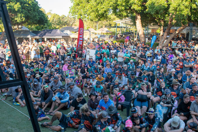 A big crowd gathered at the Stonka Fishing Challenge weigh-in at Cape Gloucester Resort